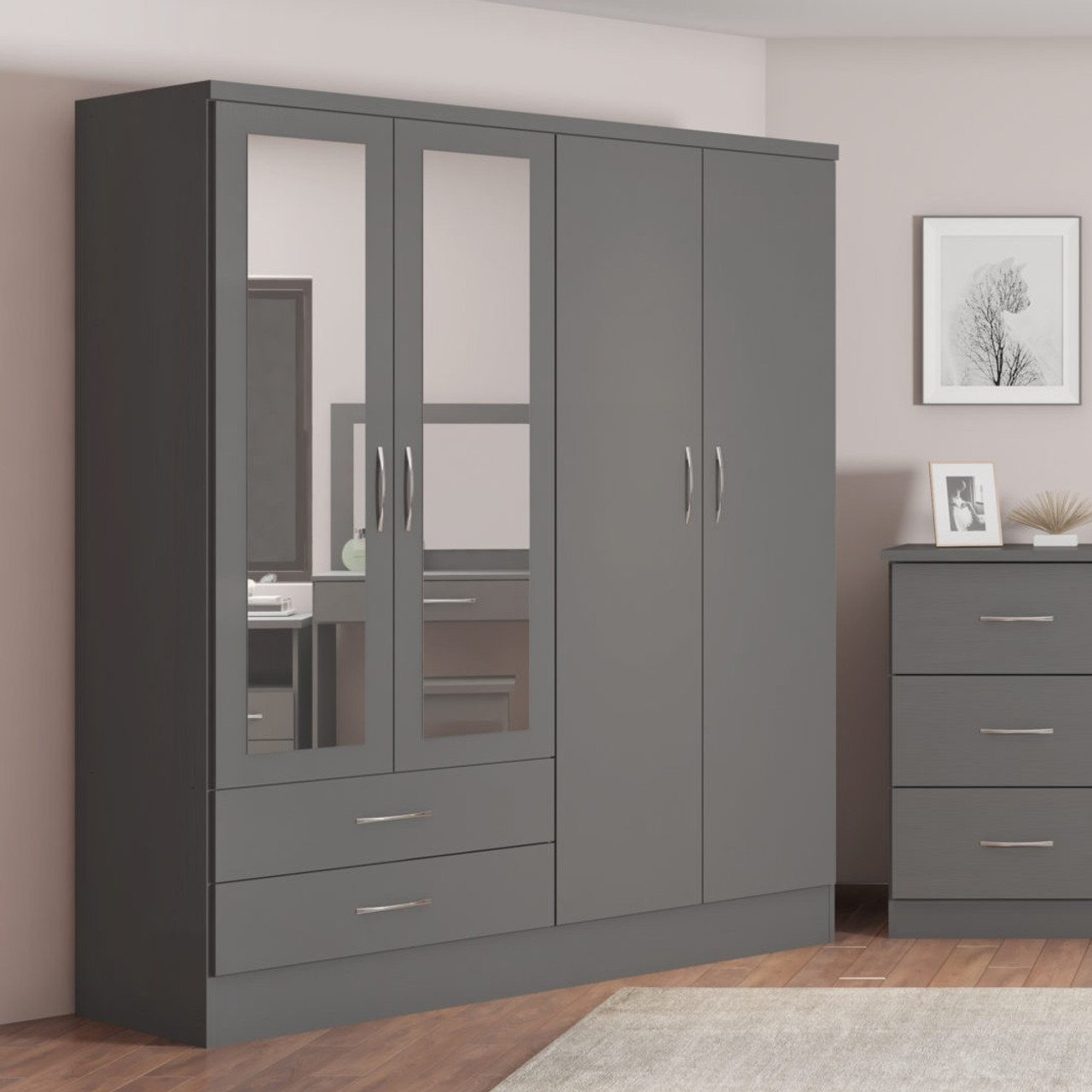 Nevada_Grey_3D_Effect_4_Door_2_Drawer_Mirrored_Wardrobe__78018